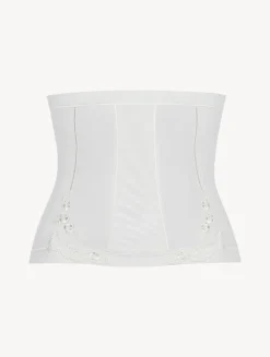 Corset In Off-white Stretch Tulle