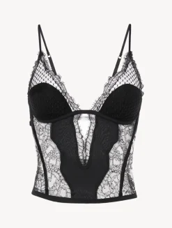 Corset With Leavers Lace