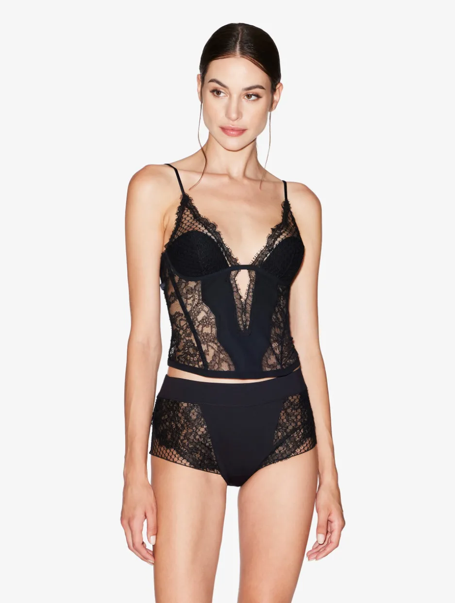 Corset With Leavers Lace