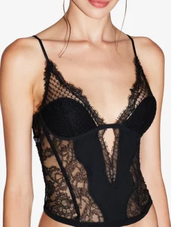 Corset With Leavers Lace