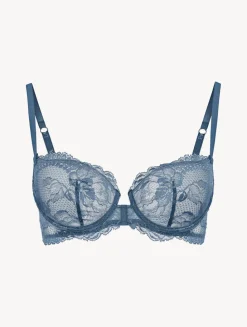 Dark Blue Lace Balconette Bra