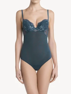 Dark Blue Lace Bodysuit