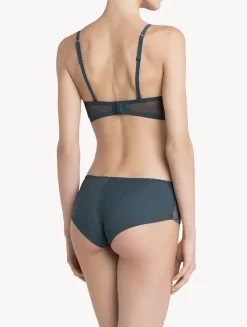 Dark Blue Lace Boyshort Brief