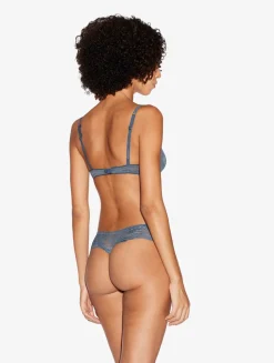 Dark Blue Lace Non-wired Bra