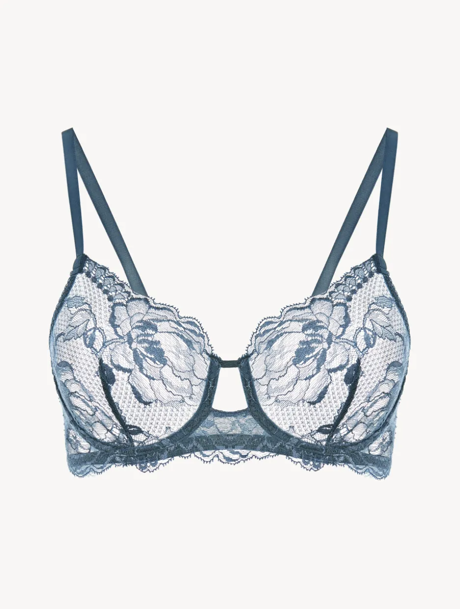 Dark Blue Lace Underwired Bra