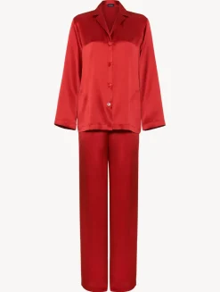 Garnet Silk Pajama Set