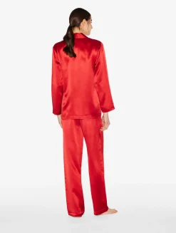 Garnet Silk Pajama Set