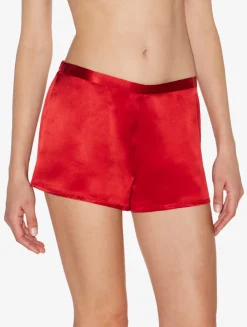 Garnet Silk Pajama Shorts