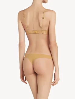Hazel-coloured Non-wired Padded Triangle V-bra