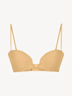 Hazel-coloured Underwired Padded Bandeau U-bra