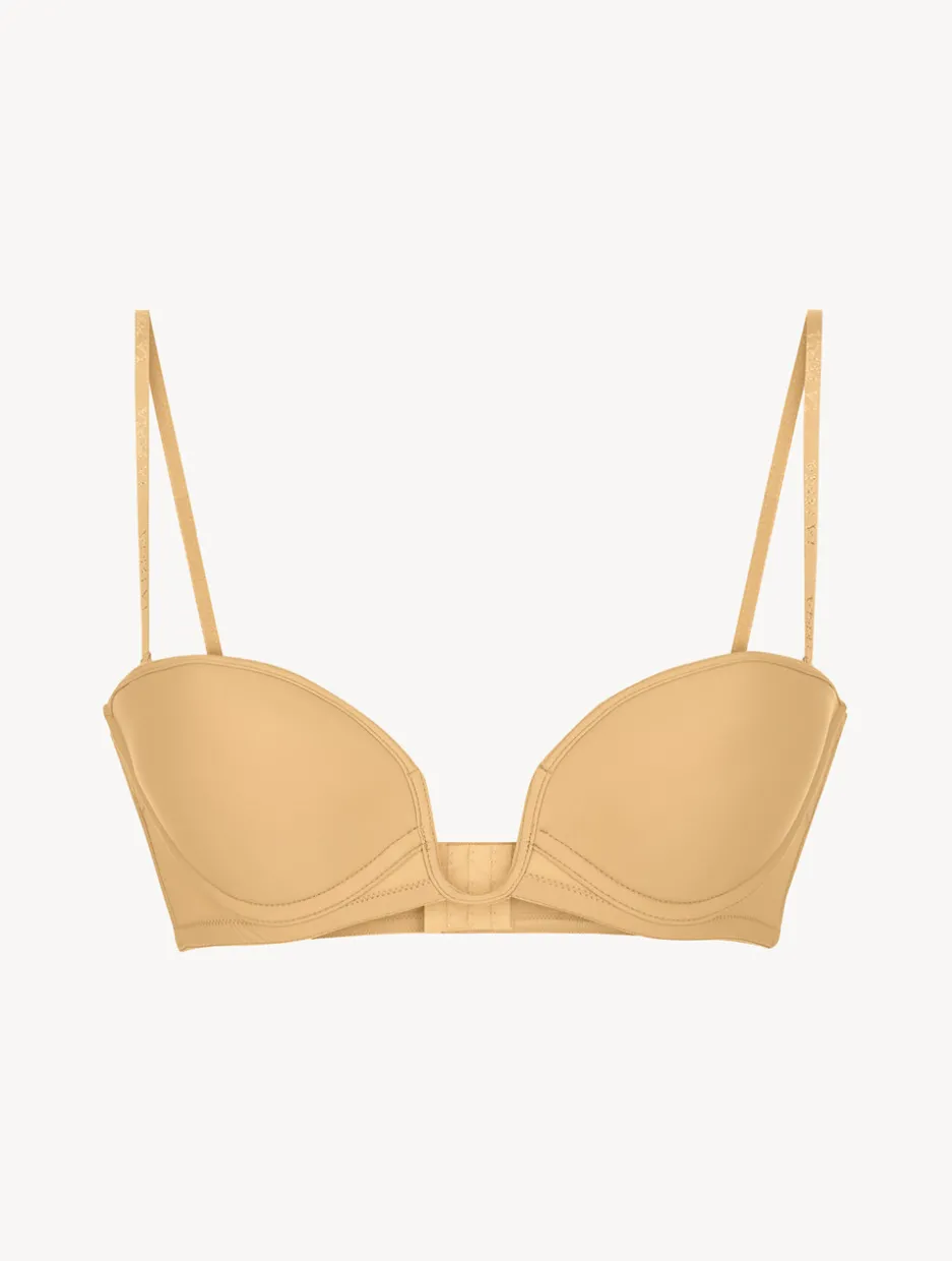 Hazel-coloured Underwired Padded Bandeau U-bra