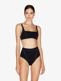 High Waisted Bikini Brief In Black