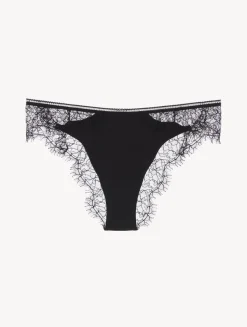 Lace Brazilian Briefs In Onyx