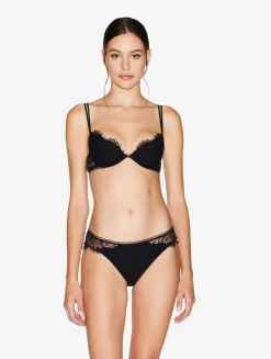 Lace Brazilian Briefs In Onyx