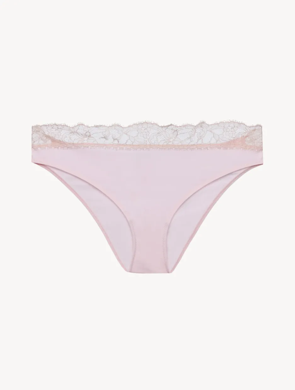 Lace Medium Brief In Pink