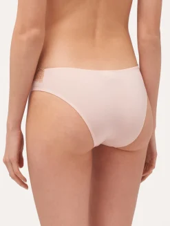 Lace Medium Brief In Powder Pink And Sand