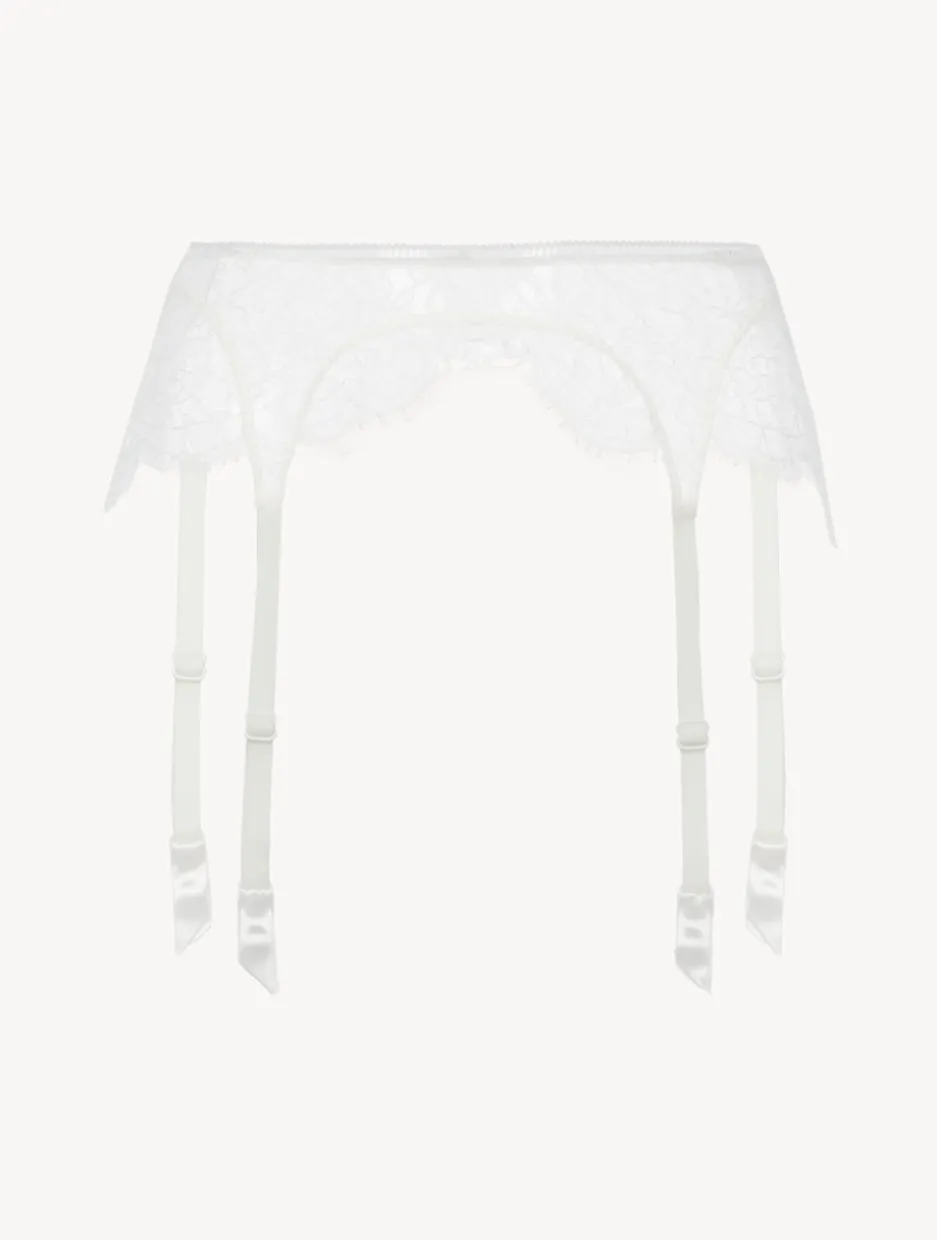 Lace Suspender Belt In Natural