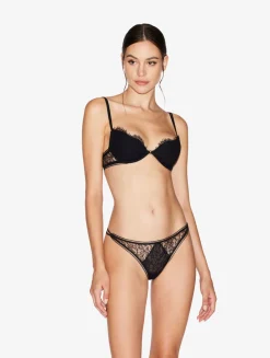 Lace Thong In Onyx