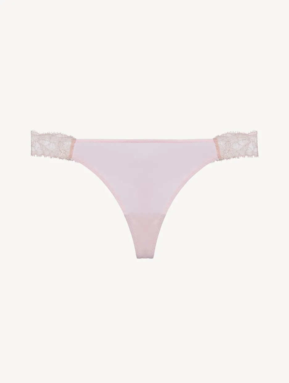 Lace Thong In Pink