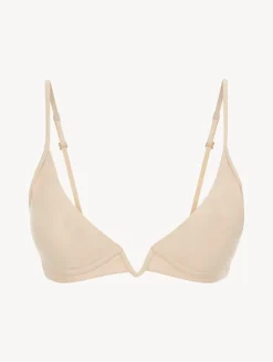 Latte-coloured Non-wired Padded Triangle V-bra