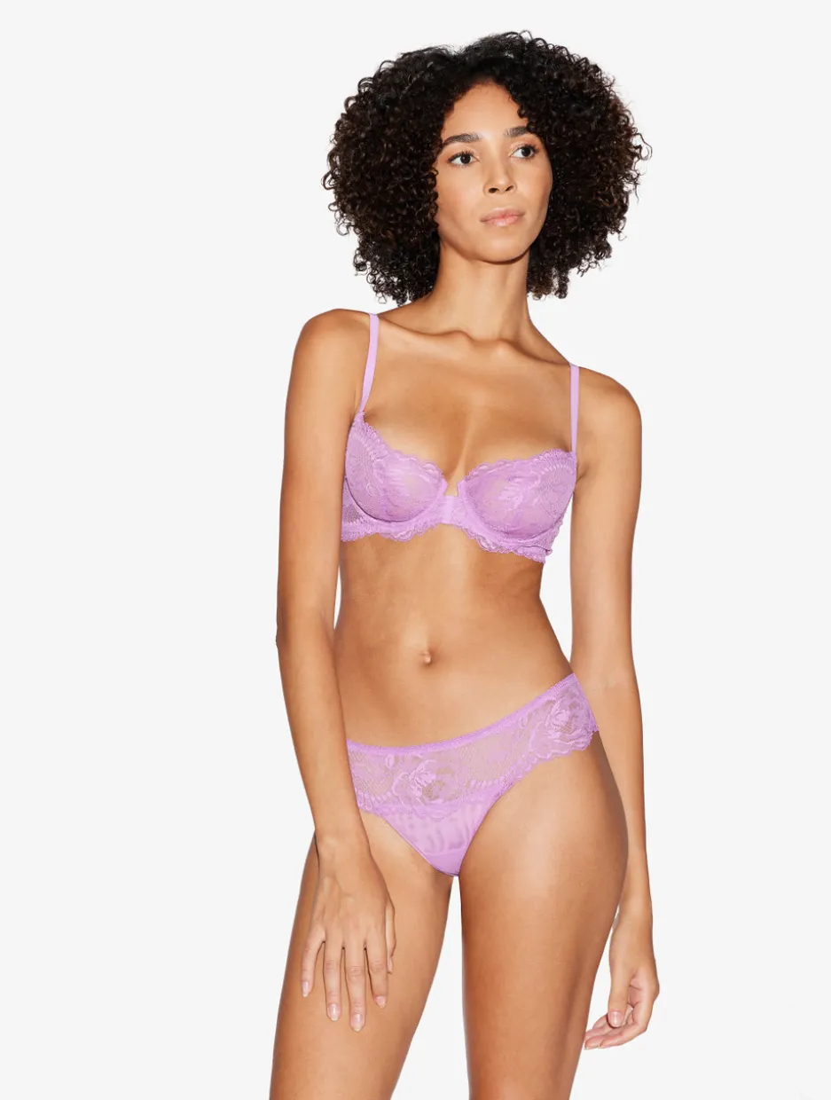 Lilac Rose Lace Balconette Bra