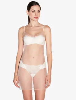 Limited Edition Short Slip In Rose Beige Mesh