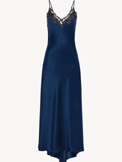 Long Blue Nightgown With Frastaglio