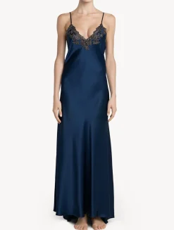 Long Blue Nightgown With Frastaglio