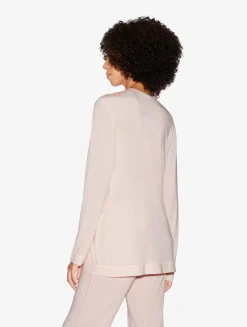 Long-sleeved Top In Pink Modal