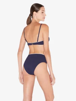 Monogram High Waist Bikini Brief In Navy