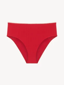 Monogram High Waist Bikini Brief In Red