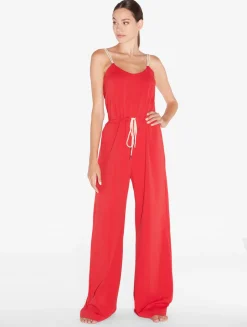 Monogram Jumpsuit In Red
