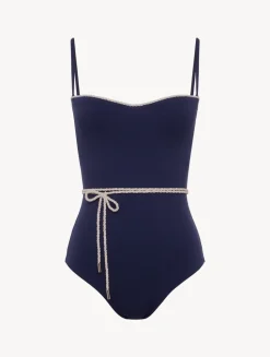 Monogram Underwired Swimsuit In Navy