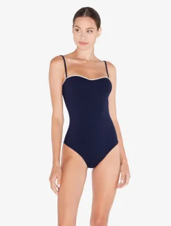 Monogram Underwired Swimsuit In Navy