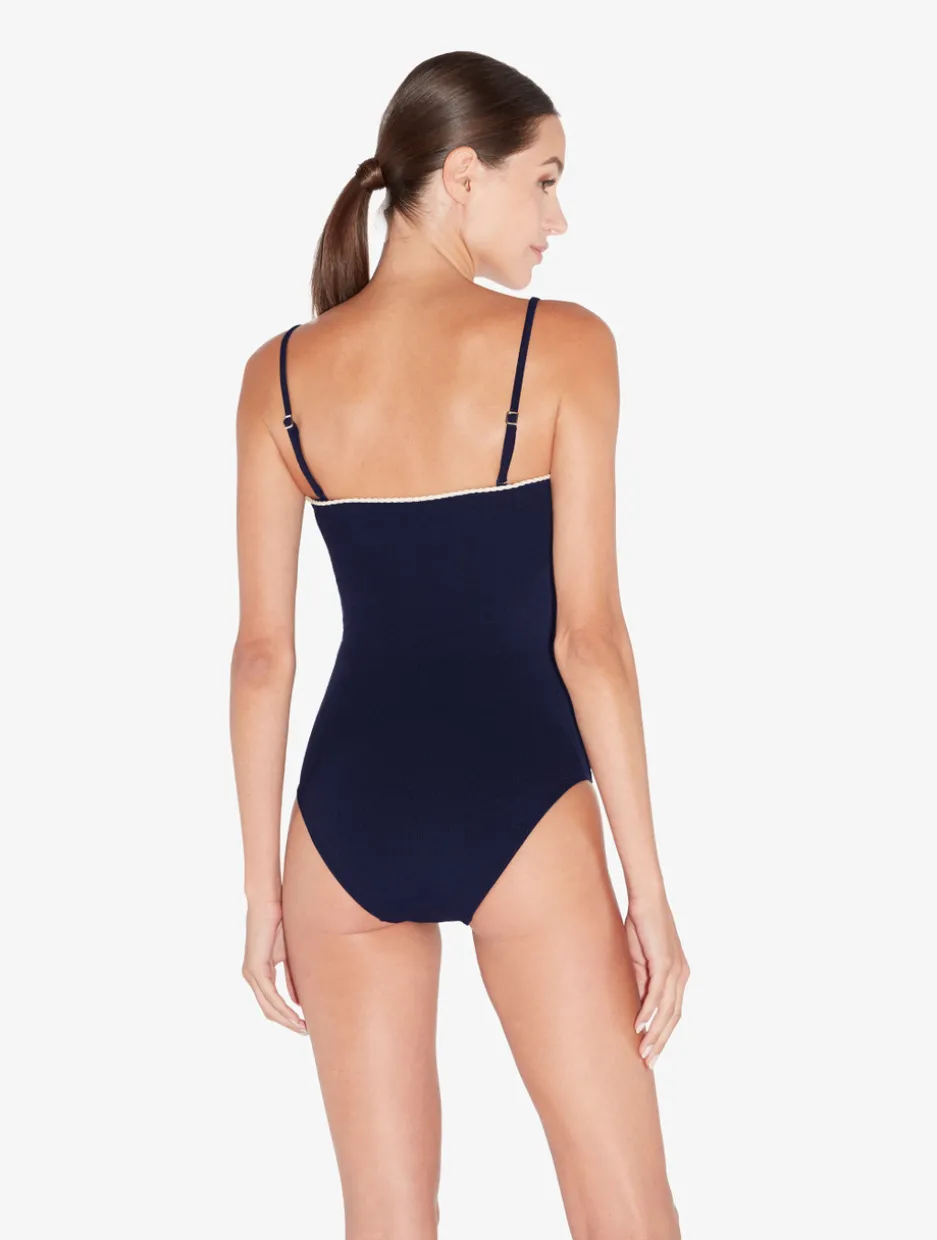 Monogram Underwired Swimsuit In Navy