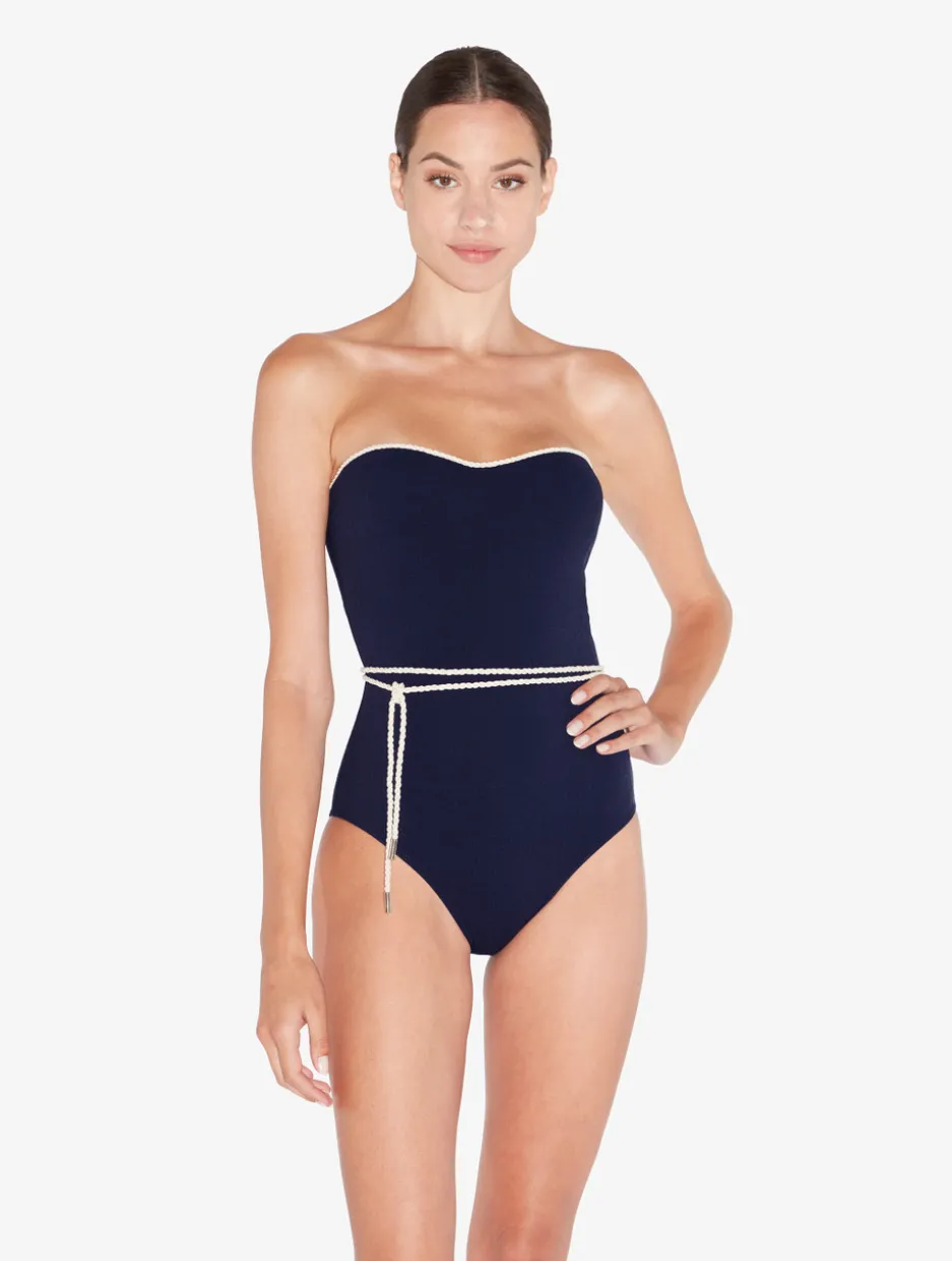 Monogram Underwired Swimsuit In Navy