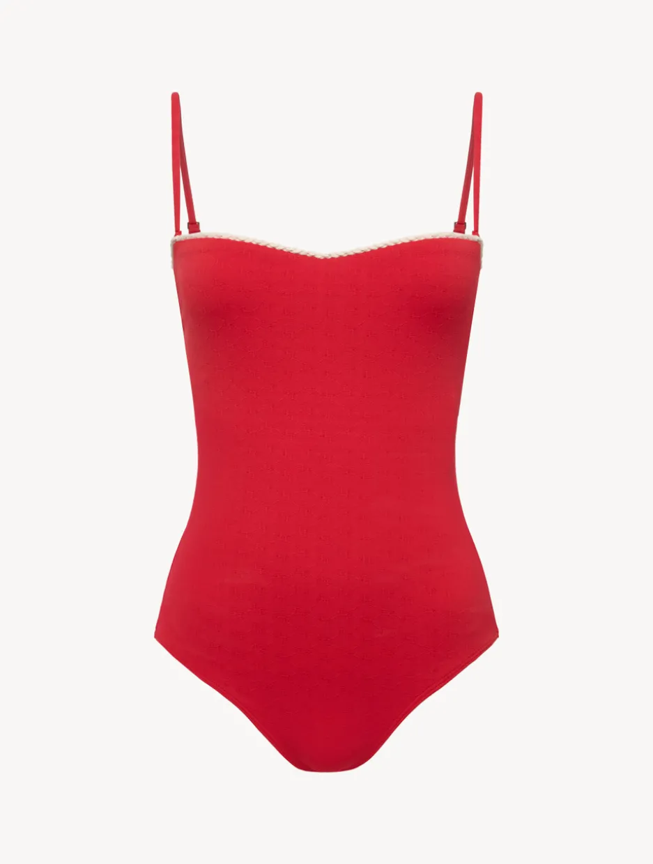 Monogram Underwired Swimsuit In Red