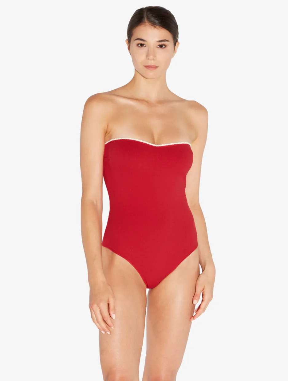 Monogram Underwired Swimsuit In Red