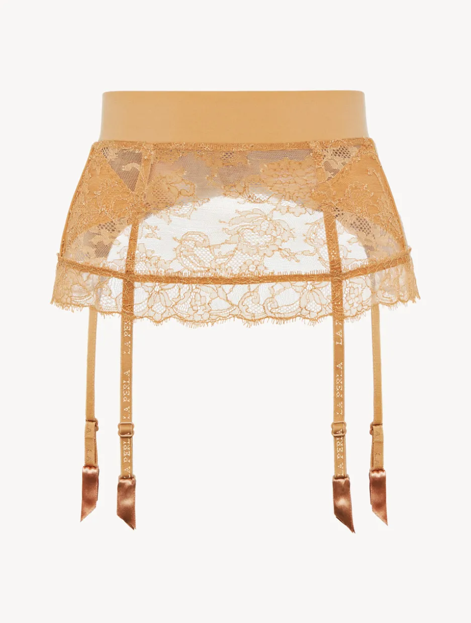 Nude Lycra Control Fit Suspender With Chantilly Lace