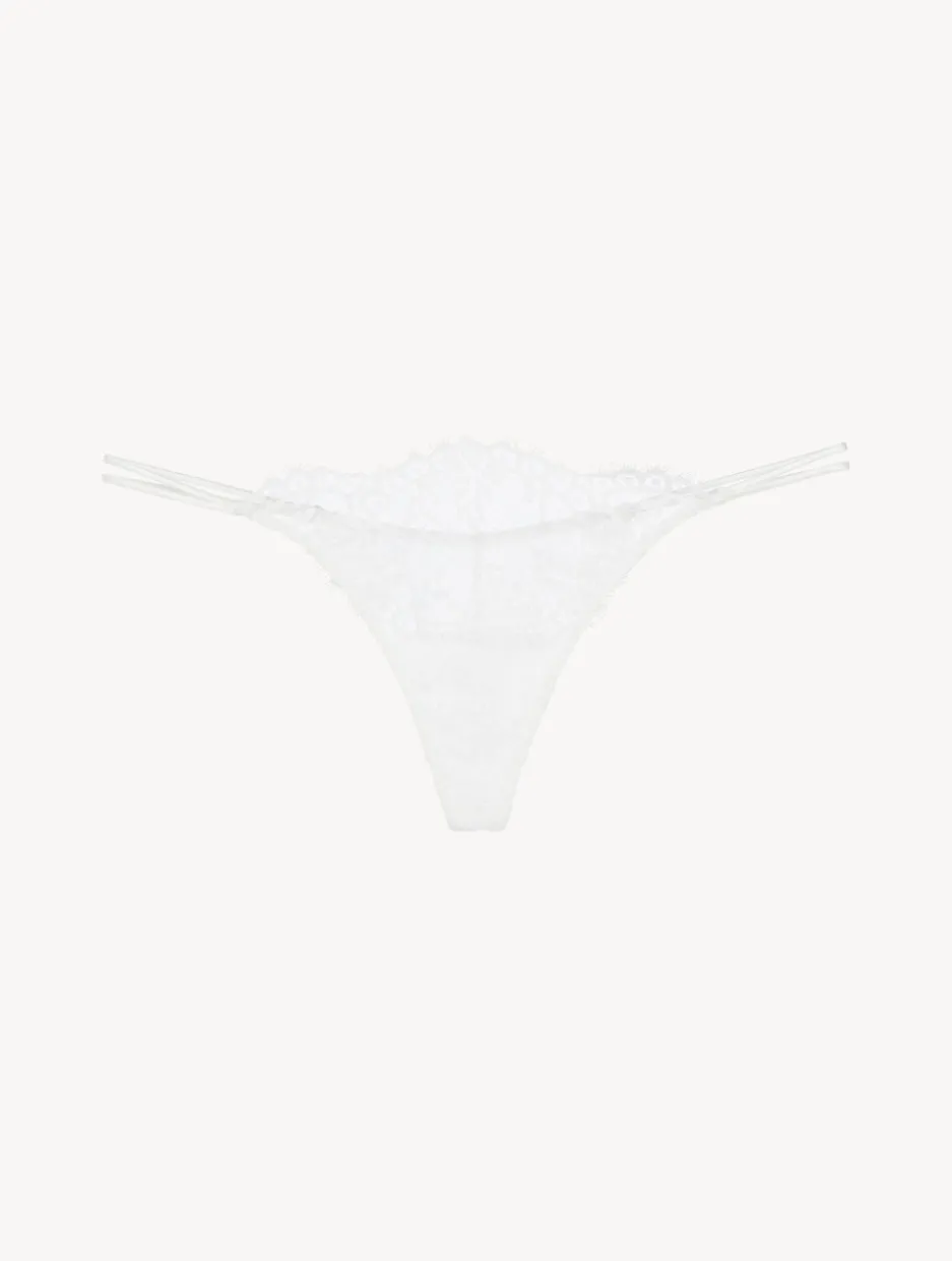 Off-white Leavers Lace Thong