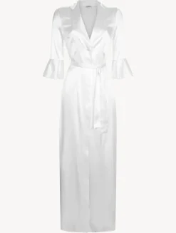 Off-white Long Silk Belted Robe