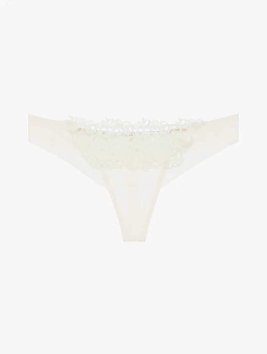 Off-white Thong With Macramé