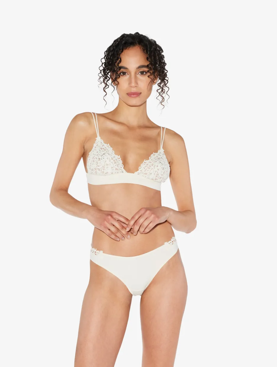 Off-white Triangle Bra With Macramé