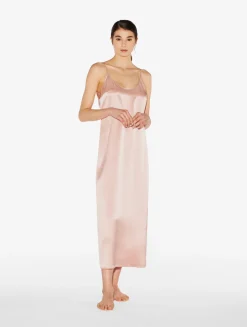 Powder Pink Silk Long Slip