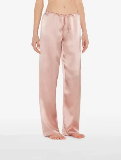 Powder Pink Silk Pajama Set