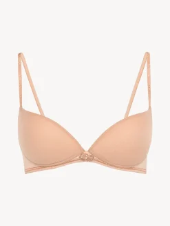 Push-up Bra In Sand Stretch Tulle