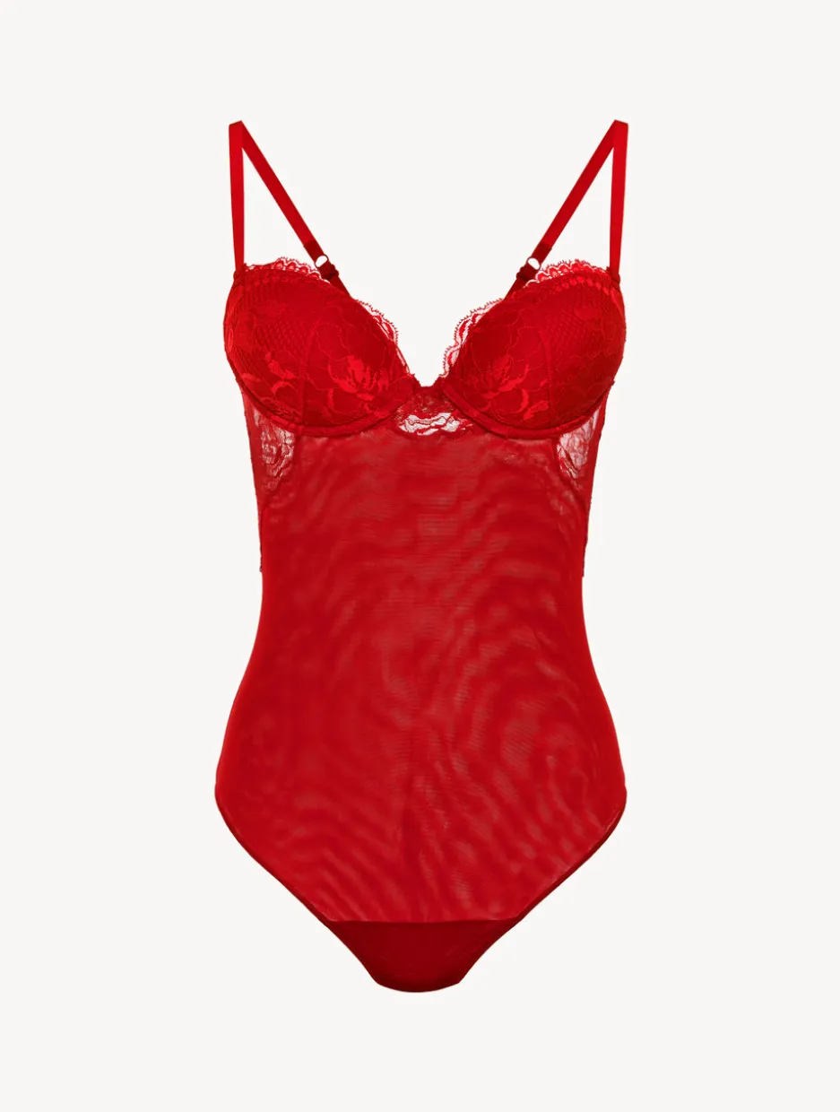Red Lace Bodysuit