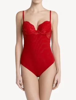Red Lace Bodysuit