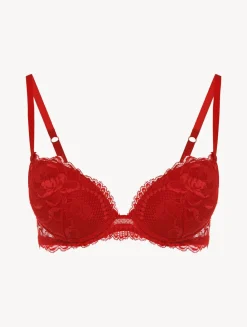 Red Lace Push-up Bra