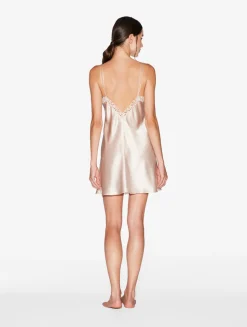 Rose Beige Slip With Macramé